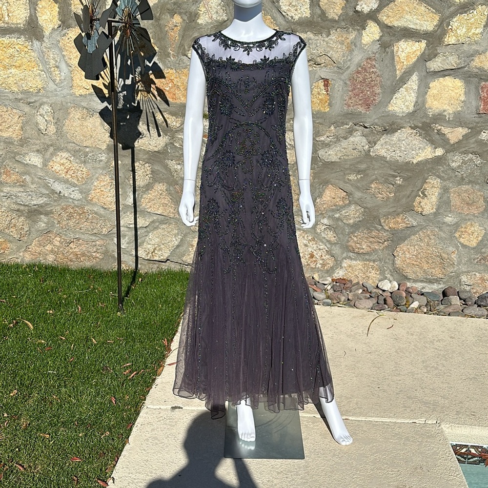 Pisarro Nights Embellished plum / purple Gown size 6